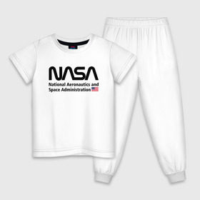 Детская пижама хлопок с принтом NASA в Тюмени, 100% хлопок |  брюки и футболка прямого кроя, без карманов, на брюках мягкая резинка на поясе и по низу штанин
 | Тематика изображения на принте: alien | area 51 | nasa | space x | ufo | америка | американский | астронавт | звезды | земля | зона 51 | инопланетянин | космонавт | космос | луна | марс | наса | нло | планета | пришельцы | ракета | роскосмос | созвездие