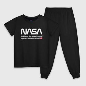 Детская пижама хлопок с принтом NASA в Тюмени, 100% хлопок |  брюки и футболка прямого кроя, без карманов, на брюках мягкая резинка на поясе и по низу штанин
 | Тематика изображения на принте: alien | area 51 | nasa | space x | ufo | америка | американский | астронавт | звезды | земля | зона 51 | инопланетянин | космонавт | космос | луна | марс | наса | нло | планета | пришельцы | ракета | роскосмос | созвездие
