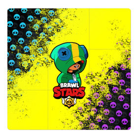 Магнитный плакат 3Х3 с принтом Brawl Stars LEON в Тюмени, Полимерный материал с магнитным слоем | 9 деталей размером 9*9 см | brawl | brawl stars | crow | leon | stars | бравл | бравл старс | браво старс | игра | компьютерная | кров | леон | онлайн | старс