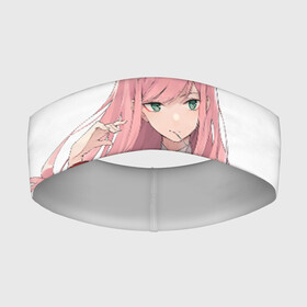 Повязка на голову 3D с принтом ноль два волосы в Тюмени,  |  | 02 | anime | darling in the franxx | hiro | manga | zero two | аниме | ахегао | любимый во франксе | манга | милый во франксе | ноль два | хиро