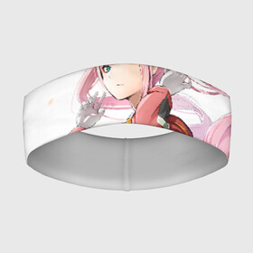 Повязка на голову 3D с принтом ноль два ветер в Тюмени,  |  | 02 | anime | darling in the franxx | hiro | manga | zero two | аниме | ахегао | любимый во франксе | манга | милый во франксе | ноль два | хиро