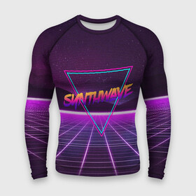 Мужской рашгард 3D с принтом SYNTHWAVE   RETROWAVE в Тюмени,  |  | hotline miami | neon | outrun | outrun electro | retrowave | synth | synthwave | неон | хотлайн майами