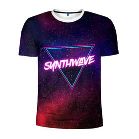 Мужская футболка 3D спортивная с принтом SYNTHWAVE / RETROWAVE в Тюмени, 100% полиэстер с улучшенными характеристиками | приталенный силуэт, круглая горловина, широкие плечи, сужается к линии бедра | hotline miami | neon | outrun | outrun electro | retrowave | synth | synthwave | неон | хотлайн майами