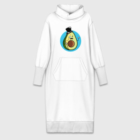 Платье удлиненное хлопок с принтом Mr. Avocado в Тюмени,  |  | авокадо | еда | сеньор | сноб | усы | фрукты