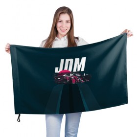Флаг 3D с принтом JDM в Тюмени, 100% полиэстер | плотность ткани — 95 г/м2, размер — 67 х 109 см. Принт наносится с одной стороны | bosozoku | bosozoku style | drag | drift | japan style | jdm | mazda | босудзоку | босузоку | дрифт