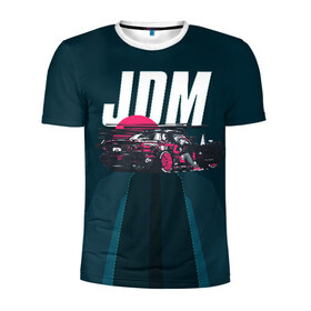 Мужская футболка 3D спортивная с принтом JDM в Тюмени, 100% полиэстер с улучшенными характеристиками | приталенный силуэт, круглая горловина, широкие плечи, сужается к линии бедра | bosozoku | bosozoku style | drag | drift | japan style | jdm | mazda | босудзоку | босузоку | дрифт