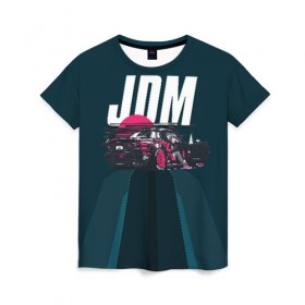 Женская футболка 3D с принтом JDM в Тюмени, 100% полиэфир ( синтетическое хлопкоподобное полотно) | прямой крой, круглый вырез горловины, длина до линии бедер | bosozoku | bosozoku style | drag | drift | japan style | jdm | mazda | босудзоку | босузоку | дрифт