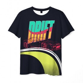 Мужская футболка 3D с принтом Drift Style в Тюмени, 100% полиэфир | прямой крой, круглый вырез горловины, длина до линии бедер | bosozoku | bosozoku style | drag | drift | japan style | jdm | босудзоку | босузоку | дрифт