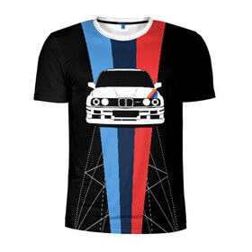 Мужская футболка 3D спортивная с принтом BMW в Тюмени, 100% полиэстер с улучшенными характеристиками | приталенный силуэт, круглая горловина, широкие плечи, сужается к линии бедра | auto | bmw | bmw motorsport | im | x5 | x6 | беха | бмв | бэха