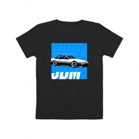 Детская футболка хлопок с принтом Drift JDM в Тюмени, 100% хлопок | круглый вырез горловины, полуприлегающий силуэт, длина до линии бедер | bosozoku | bosozoku style | drag | drift | japan style | jdm | босудзоку | босузоку | дрифт