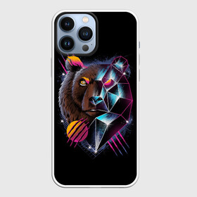 Чехол для iPhone 13 Pro Max с принтом RETRO CYBER BEAR в Тюмени,  |  | Тематика изображения на принте: hotline miami | neon | outrun | outrun electro | retro | retrowave | synth | synthwave | неон | ретро | хотлайн майами