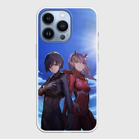 Чехол для iPhone 13 Pro с принтом ноль два небо в Тюмени,  |  | 02 | anime | darling in the franxx | hiro | manga | zero two | аниме | ахегао | любимый во франксе | манга | милый во франксе | ноль два | хиро