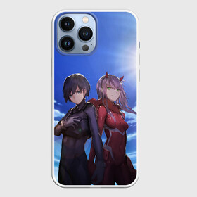 Чехол для iPhone 13 Pro Max с принтом ноль два небо в Тюмени,  |  | 02 | anime | darling in the franxx | hiro | manga | zero two | аниме | ахегао | любимый во франксе | манга | милый во франксе | ноль два | хиро