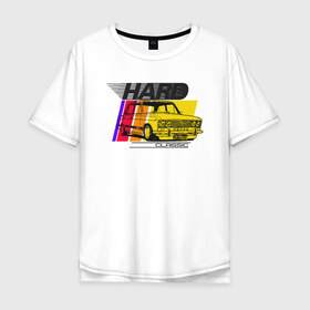 Мужская футболка хлопок Oversize с принтом Hard Classic в Тюмени, 100% хлопок | свободный крой, круглый ворот, “спинка” длиннее передней части | автоваз | боевая классика | ваз | жигули | лада