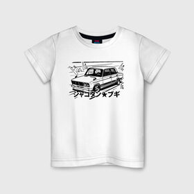Детская футболка хлопок с принтом Bosozoku Taz в Тюмени, 100% хлопок | круглый вырез горловины, полуприлегающий силуэт, длина до линии бедер | bosozoku | bosozoku style | автоваз | боевая классика | босудзоку | босузоку | ваз | жигули | лада