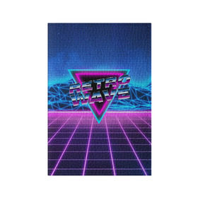 Обложка для паспорта матовая кожа с принтом SYNTHWAVE / RETROWAVE в Тюмени, натуральная матовая кожа | размер 19,3 х 13,7 см; прозрачные пластиковые крепления | Тематика изображения на принте: hotline miami | neon | new retro wave | outrun | outrun electro | retro | retrowave | synth | synthwave | неон | ретро | хотлайн майами