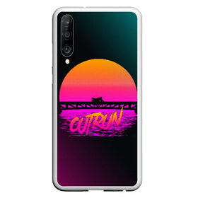 Чехол для Honor P30 с принтом OUTRUN RETROWAVE в Тюмени, Силикон | Область печати: задняя сторона чехла, без боковых панелей | hotline miami | neon | new retro wave | outrun | outrun electro | retro | retrowave | synth | synthwave | неон | ретро | хотлайн майами