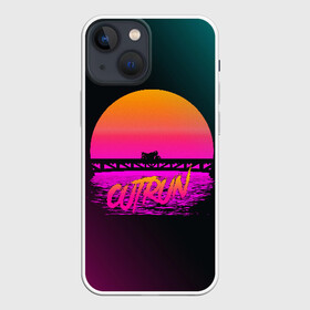 Чехол для iPhone 13 mini с принтом OUTRUN RETROWAVE в Тюмени,  |  | hotline miami | neon | new retro wave | outrun | outrun electro | retro | retrowave | synth | synthwave | неон | ретро | хотлайн майами