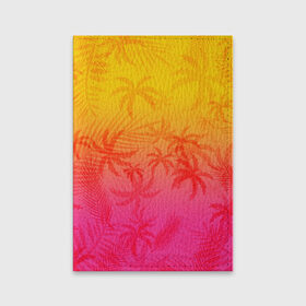 Обложка для паспорта матовая кожа с принтом РЕТРО ПАЛЬМЫ в Тюмени, натуральная матовая кожа | размер 19,3 х 13,7 см; прозрачные пластиковые крепления | hotline miami | neon | new retro wave | outrun | outrun electro | paints | palmen | rainbow | retro | retrowave | summer | synth | synthwave | tropical | брызги | брызги красок | звёзды | космос | краски | лето | неон | пальмы | радуга | 