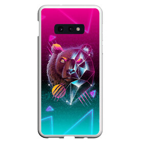 Чехол для Samsung S10E с принтом RETRO CYBER BEAR NEON в Тюмени, Силикон | Область печати: задняя сторона чехла, без боковых панелей | Тематика изображения на принте: hotline miami | neon | new retro wave | outrun | outrun electro | retro | retrowave | synth | synthwave | медведь | неон | ретро | хотлайн майами