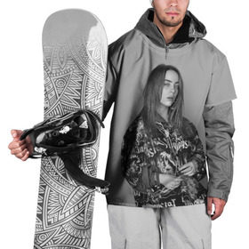 Накидка на куртку 3D с принтом BILLIE EILISH в Тюмени, 100% полиэстер |  | Тематика изображения на принте: bilie | billi | billie | eilish | eillish | elish | ellish | айлиш | алиш | били | билли | эйлиш | элиш