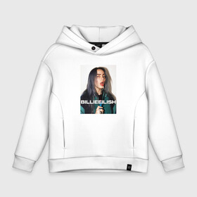 Детское худи Oversize хлопок с принтом BILLIE EILISH в Тюмени, френч-терри — 70% хлопок, 30% полиэстер. Мягкий теплый начес внутри —100% хлопок | боковые карманы, эластичные манжеты и нижняя кромка, капюшон на магнитной кнопке | bilie | billi | billie | eilish | eillish | elish | ellish | айлиш | алиш | били | билли | эйлиш | элиш