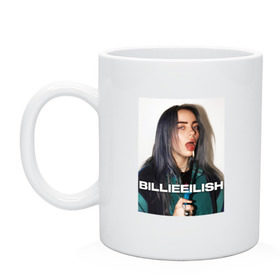 Кружка с принтом BILLIE EILISH в Тюмени, керамика | объем — 330 мл, диаметр — 80 мм. Принт наносится на бока кружки, можно сделать два разных изображения | bilie | billi | billie | eilish | eillish | elish | ellish | айлиш | алиш | били | билли | эйлиш | элиш