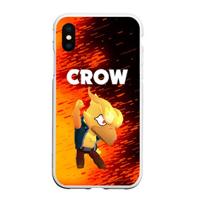 Чехол для iPhone XS Max матовый с принтом BRAWL STARS CROW PHOENIX в Тюмени, Силикон | Область печати: задняя сторона чехла, без боковых панелей | android | brawl stars | colt | crow | games | leon | penny | poco. | shelly | spike | wanted | брав | бравл старс | звезды | игры | мобильные игры | старс