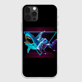 Чехол для iPhone 12 Pro Max с принтом Shark в Тюмени, Силикон |  | 80 | cyber | dark | game | hotline | hotlinemiami | maiami | moon | music | outrun | retro | retrowave | shark | synth | synthwave | акула | игра | кибер | луна | море | ночь | океан | ретро