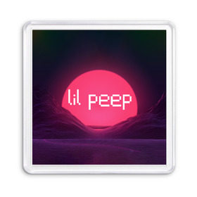 Магнит 55*55 с принтом lil peep(Logo) в Тюмени, Пластик | Размер: 65*65 мм; Размер печати: 55*55 мм | cry baby | lil peep | logo | rap | заход солнца | знаменитости. эмо | известный исполнитель | неон | пип | редактируемое лого | реп | розоватый оттенок | рок | рэп | яркий фон