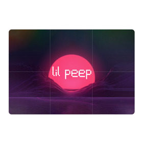 Магнитный плакат 3Х2 с принтом lil peep(Logo) в Тюмени, Полимерный материал с магнитным слоем | 6 деталей размером 9*9 см | Тематика изображения на принте: cry baby | lil peep | logo | rap | заход солнца | знаменитости. эмо | известный исполнитель | неон | пип | редактируемое лого | реп | розоватый оттенок | рок | рэп | яркий фон