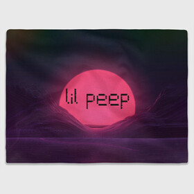 Плед 3D с принтом lil peep(Black Logo) в Тюмени, 100% полиэстер | закругленные углы, все края обработаны. Ткань не мнется и не растягивается | Тематика изображения на принте: cry baby | lil peep | logo | rap | заход солнца | знаменитости. эмо | известный исполнитель | неон | пип | редактируемое лого | реп | розоватый оттенок | рок | рэп | яркий фон