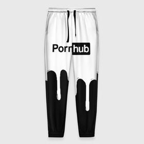 Мужские брюки 3D с принтом PornHub в Тюмени, 100% полиэстер | манжеты по низу, эластичный пояс регулируется шнурком, по бокам два кармана без застежек, внутренняя часть кармана из мелкой сетки | brazzers | pron | бразерс | браззерс | любовь | сайт | сэкс