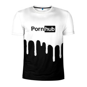 Мужская футболка 3D спортивная с принтом PornHub в Тюмени, 100% полиэстер с улучшенными характеристиками | приталенный силуэт, круглая горловина, широкие плечи, сужается к линии бедра | brazzers | pron | бразерс | браззерс | любовь | сайт | сэкс