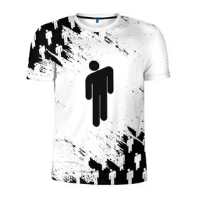 Мужская футболка 3D спортивная с принтом BILLIE EILISH в Тюмени, 100% полиэстер с улучшенными характеристиками | приталенный силуэт, круглая горловина, широкие плечи, сужается к линии бедра | be | billie | billie eilish | blohsh | ghoul | билли | билли айлиш
