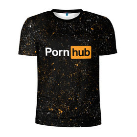 Мужская футболка 3D спортивная с принтом PornHub в Тюмени, 100% полиэстер с улучшенными характеристиками | приталенный силуэт, круглая горловина, широкие плечи, сужается к линии бедра | hub | хаб