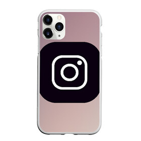 Чехол для iPhone 11 Pro матовый с принтом instagram(logo and background) в Тюмени, Силикон |  | instagram | logo | инстаграм | лого | мягкие цвета | приложение | простая картинка | фотоаппарат | черная картинка | черный | черный значок | черный цвет