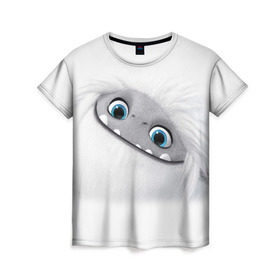 Женская футболка 3D с принтом ABOMINABLE (Эверест) в Тюмени, 100% полиэфир ( синтетическое хлопкоподобное полотно) | прямой крой, круглый вырез горловины, длина до линии бедер | abominable | детям | для детей | ети | йети | лу | мультфильм | отвратительный | чудовище | эверест