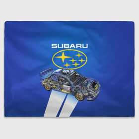 Плед 3D с принтом Subaru в Тюмени, 100% полиэстер | закругленные углы, все края обработаны. Ткань не мнется и не растягивается | sti | subaru | subaru impreza | subaru impreza wrx sti | subaru sti | субару | субару импреза
