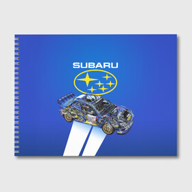 Альбом для рисования с принтом Subaru в Тюмени, 100% бумага
 | матовая бумага, плотность 200 мг. | Тематика изображения на принте: sti | subaru | subaru impreza | subaru impreza wrx sti | subaru sti | субару | субару импреза