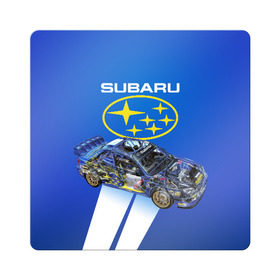 Магнит виниловый Квадрат с принтом Subaru в Тюмени, полимерный материал с магнитным слоем | размер 9*9 см, закругленные углы | sti | subaru | subaru impreza | subaru impreza wrx sti | subaru sti | субару | субару импреза