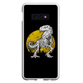 Чехол для Samsung S10E с принтом T-Rex в Тюмени, Силикон | Область печати: задняя сторона чехла, без боковых панелей | Тематика изображения на принте: 19 | 2019 | cat | ghost | halloween | ведьма | динозавр | кости | кошка | ночь | паук | приведение | призрак | скелет | тирекс | тыква | тьма | ужас | хелловин | хеллоувин | хэллоуин | череп