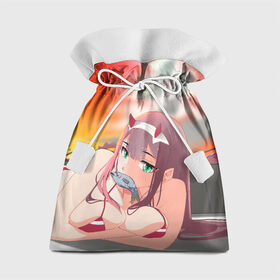 Подарочный 3D мешок с принтом Darling In The Franxx в Тюмени, 100% полиэстер | Размер: 29*39 см | 02 | anime | darling in the franxx | hiro | manga | zero two | аниме | ахегао | любимый во франксе | манга | милый во франксе | ноль два | хиро