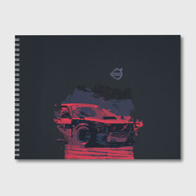 Альбом для рисования с принтом Bosozoku Volvo в Тюмени, 100% бумага
 | матовая бумага, плотность 200 мг. | auto | bosozoku | motor | motor car | sport car | volvo | автомашина | легковой автомобиль | спортивный автомобиль | тачка