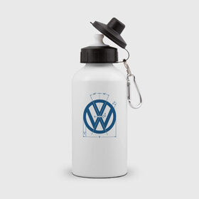Бутылка спортивная с принтом Volkswagen в Тюмени, металл | емкость — 500 мл, в комплекте две пластиковые крышки и карабин для крепления | golf | golf gti | volkswagen | вольксваген | фолькс ваген | фольксваген