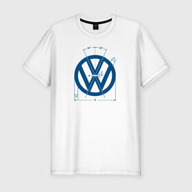 Мужская футболка премиум с принтом Volkswagen в Тюмени, 92% хлопок, 8% лайкра | приталенный силуэт, круглый вырез ворота, длина до линии бедра, короткий рукав | golf | golf gti | volkswagen | вольксваген | фолькс ваген | фольксваген