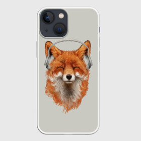 Чехол для iPhone 13 mini с принтом Лиса в наушниках в Тюмени,  |  | 20 | 2020 | 2k20 | 2к20 | animal | animals | forest | fox | headphones | music | new year | redhead | smile | животное | животные | зима | лес | лис | лиса | лисица | музыка | наушники | новый год | рыжая | смайл | улыбка | фыр