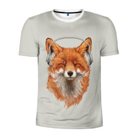 Мужская футболка 3D спортивная с принтом Лиса в наушниках в Тюмени, 100% полиэстер с улучшенными характеристиками | приталенный силуэт, круглая горловина, широкие плечи, сужается к линии бедра | Тематика изображения на принте: 20 | 2020 | 2k20 | 2к20 | animal | animals | forest | fox | headphones | music | new year | redhead | smile | животное | животные | зима | лес | лис | лиса | лисица | музыка | наушники | новый год | рыжая | смайл | улыбка | фыр