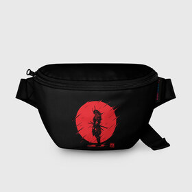 Поясная сумка 3D с принтом Samurai в Тюмени, 100% полиэстер | плотная ткань, ремень с регулируемой длиной, внутри несколько карманов для мелочей, основное отделение и карман с обратной стороны сумки застегиваются на молнию | ahegao | anime | blood | japan | samurai | senpai | warior | аниме | ахегао | воин | катана | кровавая | кровавый | кровь | луна | самураи | самурай | семпай | сенпай | солнце | япония