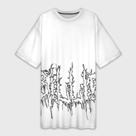 Платье-футболка 3D с принтом Billie Eilish в Тюмени,  |  | billie | eilish | graffiti | айлиш | беляш | беляшик | билли | инди поп | поп | электропоп | эмо поп